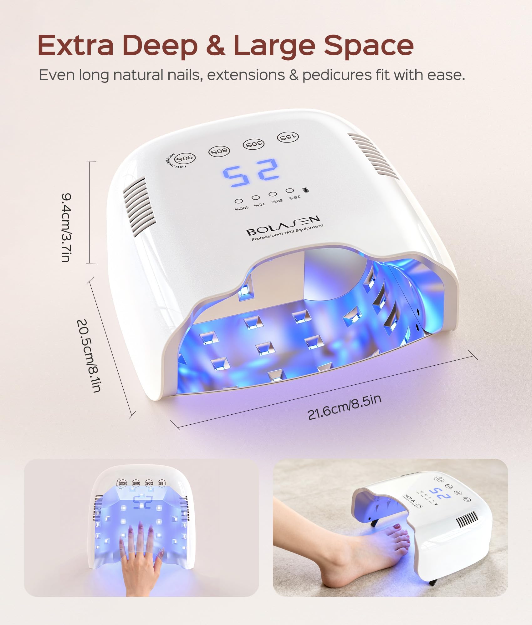Amazon | BOLASEN P30 Pro コードレス 充電式 UV LED ネイルランプ